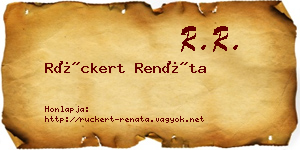 Rückert Renáta névjegykártya